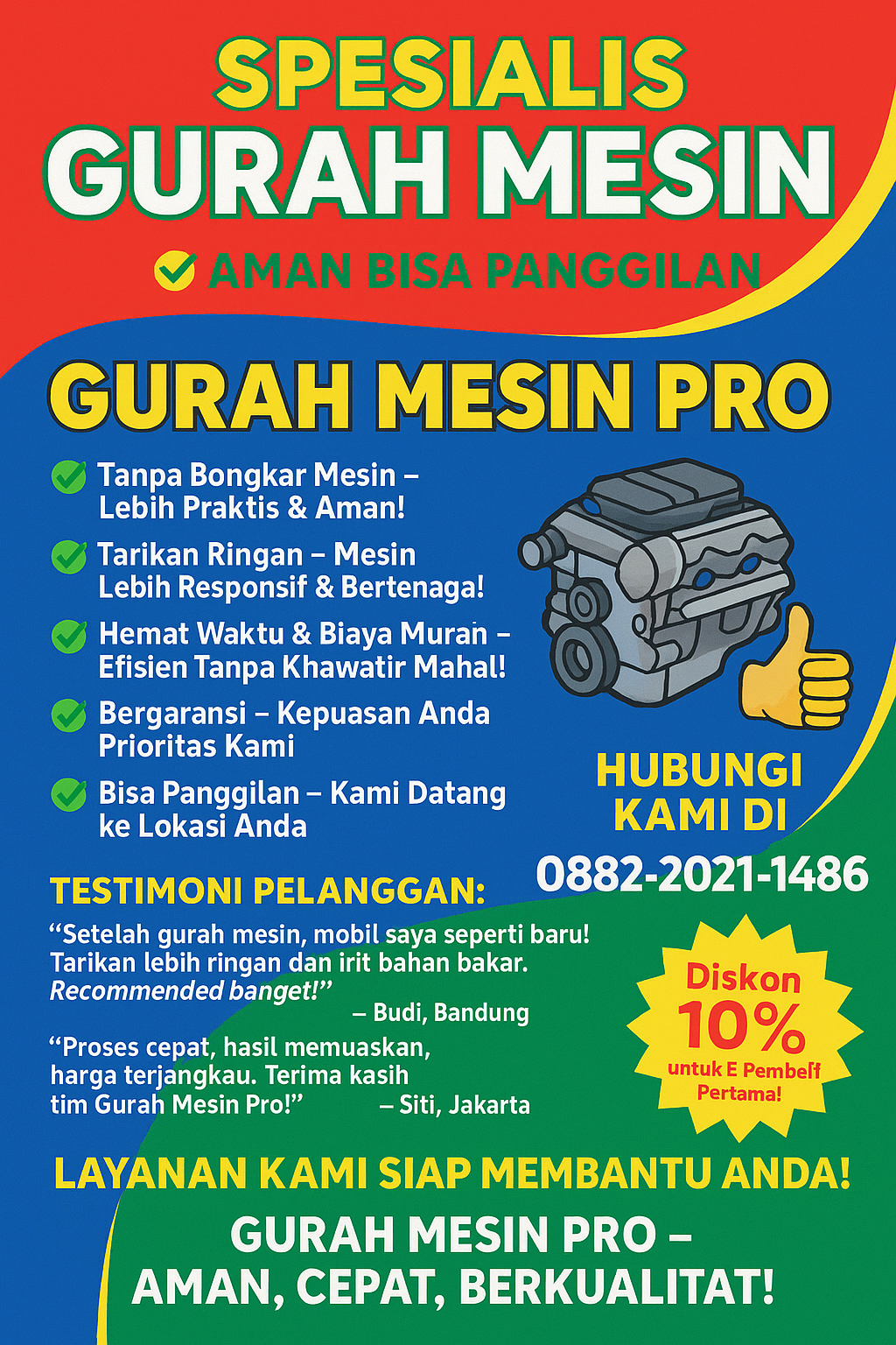 Testimoni Gurah Mesin Pro